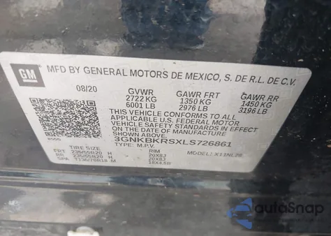 2020 Chevrolet Blazer Awd Rs from USA, damaged, VIN 3GNKBKRSXLS726861